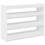 vidaXL Étagère à chaussures blanc 80x25x62 cm bois d'ingénierie