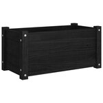 vidaXL Jardinière Noir 60x31x31 cm Bois de pin massif