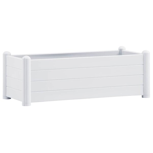 vidaXL Lit surélevé de jardin PP Blanc 100x43x35 cm