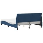vidaXL Lit avec matelas Hanko bleu 160x200 cm tissu