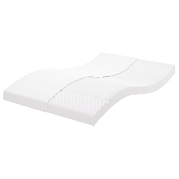 vidaXL Matelas en mousse blanc 140x190 cm 7 zones dureté 20 ILD