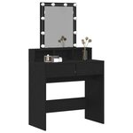 vidaXL Coiffeuse Chêne noir 80 x 41 x 144 5 cm Bois d'ingénierie