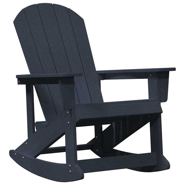 vidaXL Chaise Adirondack à bascule Bleu marine HDPE