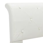 vidaXL Cadre de lit sans matelas blanc similicuir 160x200 cm