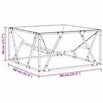 vidaXL Braise Noir 80 x 80 x 40 cm Acier laminé à froid