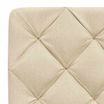 vidaXL Cadre de lit sans matelas crème 200x200 cm tissu