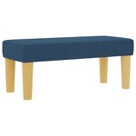 vidaXL Lit à ressort avec matelas et banc bleu 100x200 cm tissu