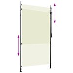 vidaXL Store roulant d'extérieur 120 x 270 cm Crème