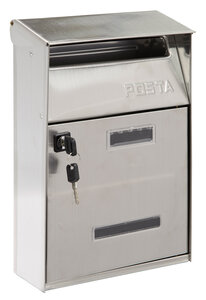 Boîte aux Lettres en Acier Inoxydable  Up D-2010  Fenêtres Transparentes  Inox