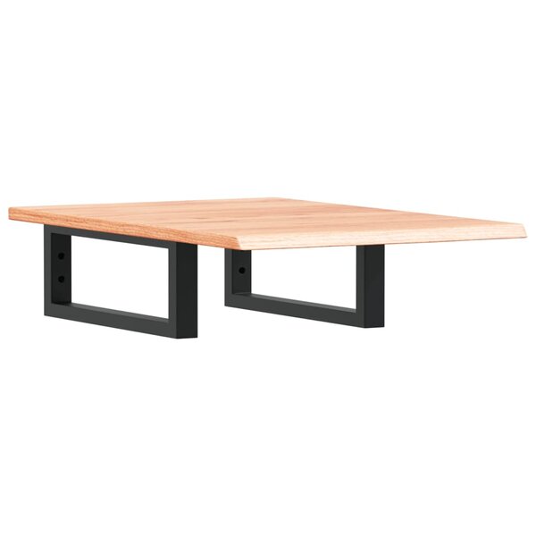 vidaXL Étagère de vasque murale acier et bois de chêne massif