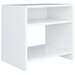vidaXL Tables de chevet 2 Pièces Blanc 40x30x40 cm Bois d'ingénierie