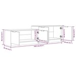 vidaXL Meuble TV Chêne fumé 158 5x36x45 cm Bois d'ingénierie