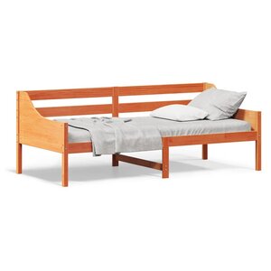 vidaXL Lit de jour sans matelas cire marron 80x200 cm bois pin massif