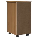 vidaXL Cabinet roulant avec roue Marron miel 34 x 39 x 65 5 cm