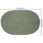 vidaXL Tapis de surface Vert olive 152 x 245 cm Jute