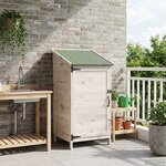 vidaXL Abri de jardin Blanc 59 x 56 x 113 5 cm Bois de Sapin Massif