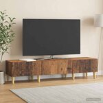 vidaXL Meuble TV Bois ancien 147 x 34 5 x 30 cm Bois d'ingénierie