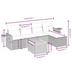 vidaXL Salon de jardin avec coussins 6 Pièces beige résine tressée