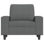 vidaXL Fauteuil avec repose-pied Gris foncé 60 cm Tissu