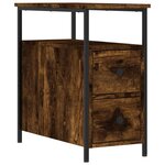 vidaXL Tables de chevet 2 Pièces chêne fumé 30x60x60 cm bois d'ingénierie