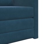 vidaXL Canapé-Lit Bleu 74 x 77 x 81 cm Velours