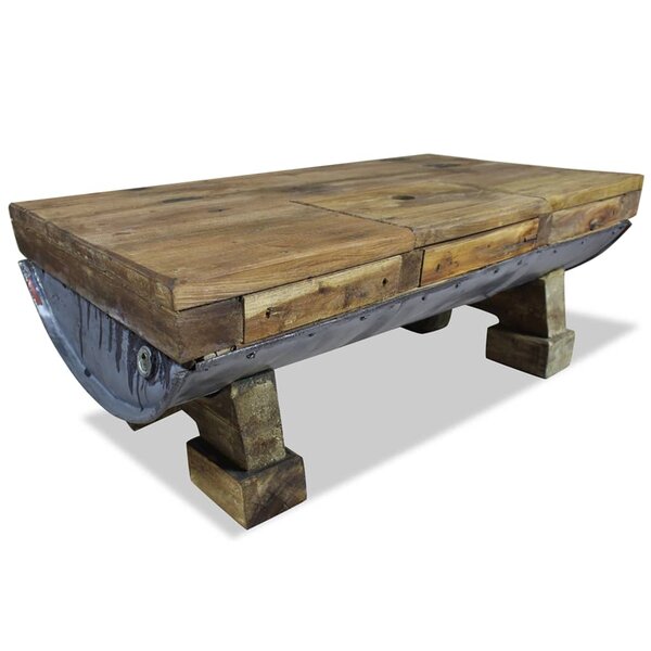 vidaXL Table basse Bois de récupération massif 90x50x35 cm