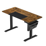 Bureau assis debout électrique 60 x 120 x (72-120) cm table réglable en hauteur mémoire 4 hauteurs pochette cadre en acier dessus de table épais blanc 2_0004546