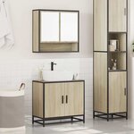 vidaXL Ensemble de meubles de salle de bain 2 Pièces chêne sonoma