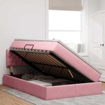 vidaXL Lit de Rangement avec matelas Rose 120 x 190 cm Velours