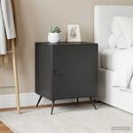 vidaXL Cabinet de chevet 2 Pièces Noir 43 x 34 5 x 50 cm