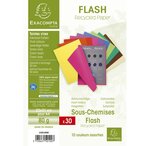 Paquet de 30 sous-chemises FLASH 80 100% recyclé 22x31cm Assorties EXACOMPTA