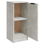 vidaXL Buffet Gris béton 30x30x70 cm Bois d'ingénierie
