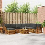 vidaXL Ensemble de canapés d'extérieur 9 Pièces Naturel et Anthracite