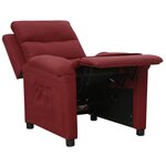 Vidaxl fauteuil inclinable rouge bordeaux tissu