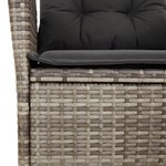 vidaXL Ensemble à manger de jardin 5 Pièces coussins gris résine tressée