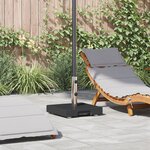 vidaXL Base de Parasol sur Roulettes avec Poignée Granit Noir 29 kg Carrée