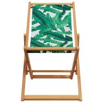 vidaXL Chaises de plage pliantes lot de 2 tissu et bois massif
