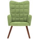 vidaXL Chaise de relaxation Vert clair Velours