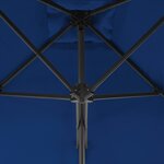 vidaXL Parasol de jardin avec mât en acier bleu 300x230 cm
