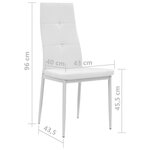 vidaXL Chaises à manger lot de 6 blanc similicuir
