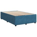 vidaXL Sommier à lattes de lit et matelas bleu 120x200 cm velours