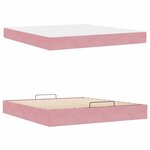 vidaXL Cadre de lit Rose 180 x 200 cm Velours
