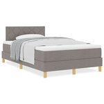 vidaXL Lit à Ressorts avec Matelas Taupe 120x190 cm Tissu