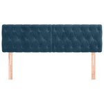vidaXL Têtes de lit 2 Pièces Bleu foncé 72x7x78/88 cm Velours