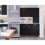 TACOMA Buffet de cuisine L 120 cm - Noir mat