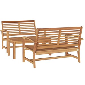 vidaXL Ensemble de canapé de jardin Naturel Bois de teck solide