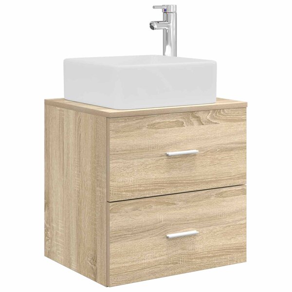 vidaXL Vanité de lavabo mural Chêne Sonoma 49 5 x 41 x 63 cm