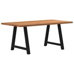 vidaXL Table à manger marron clair bois de chêne massif rectangulaire