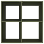 Jardinière vidaXL 100x100x48 cm Vert olive Acier