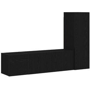 vidaXL Ensemble meuble TV 3 Pièces Chêne noir 130 5 x 30 x 140 cm